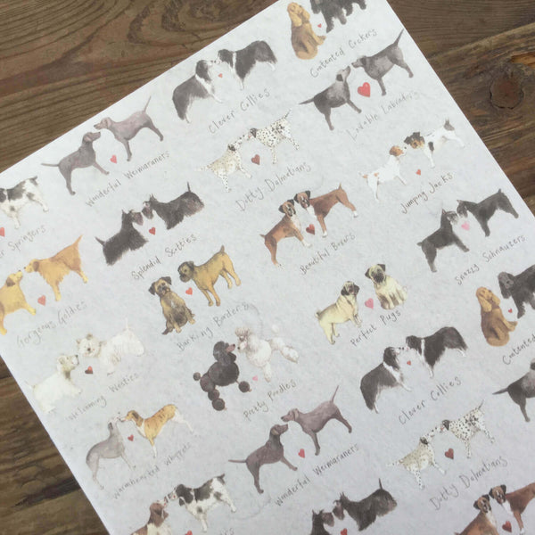 Alex Clark Large Soft Notebook - Delightful Dogs