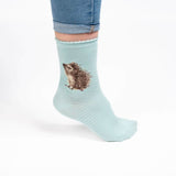 Wrendale Designs Blue Socks - Hedgehugs