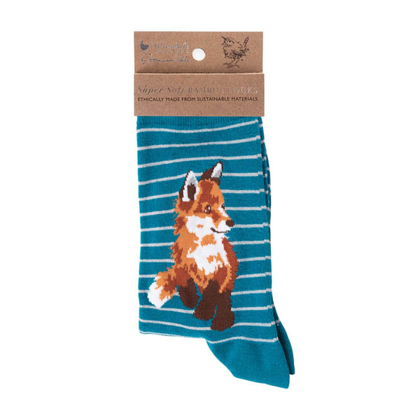 Wrendale Designs Deep Teal Socks - Born To Be Wild