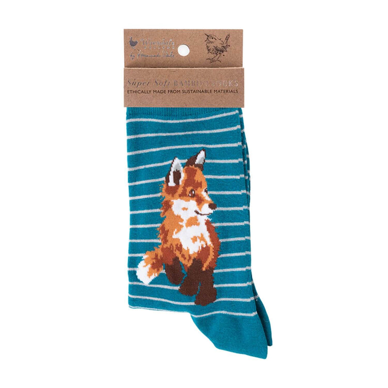 Wrendale Designs Deep Teal Socks - Born To Be Wild