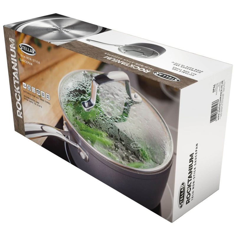 Stellar Rocktanium Non-Stick Saucepan - 18cm