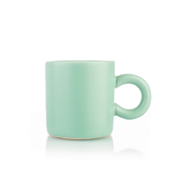 Siip Matte Espresso Cup With Round Handle - Teal