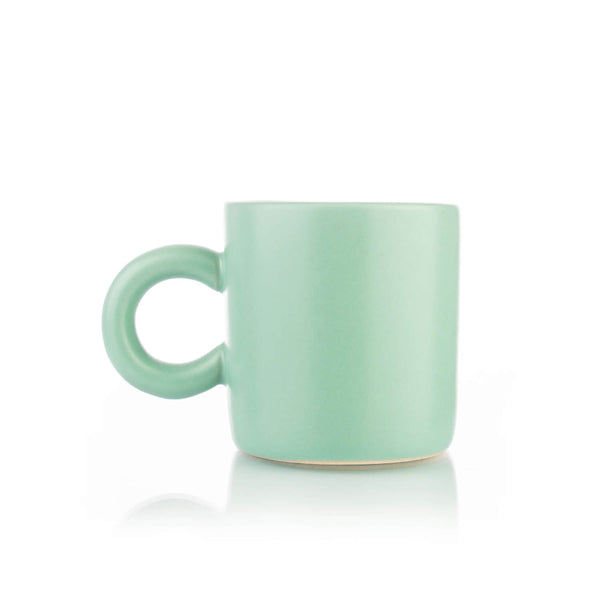 Siip Matte Espresso Cup With Round Handle - Teal