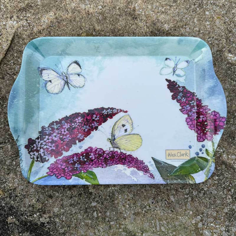 Alex Clark Melamine Small Tray - Butterflies & Buddleia