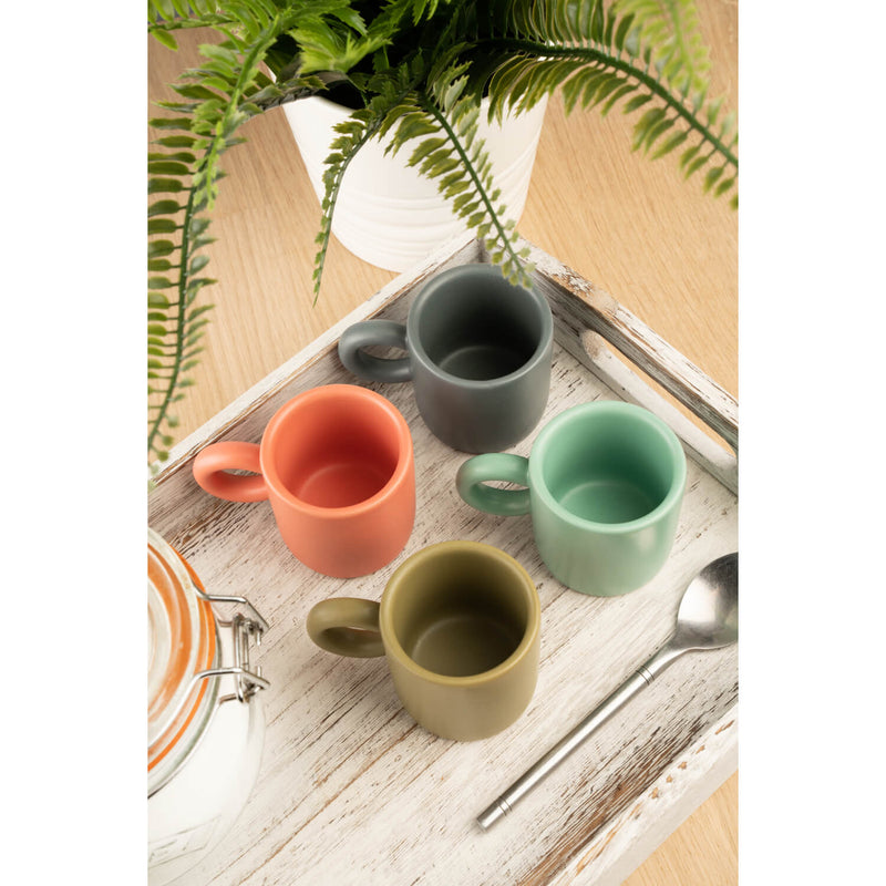 Siip Matte Espresso Cup With Round Handle - Teal