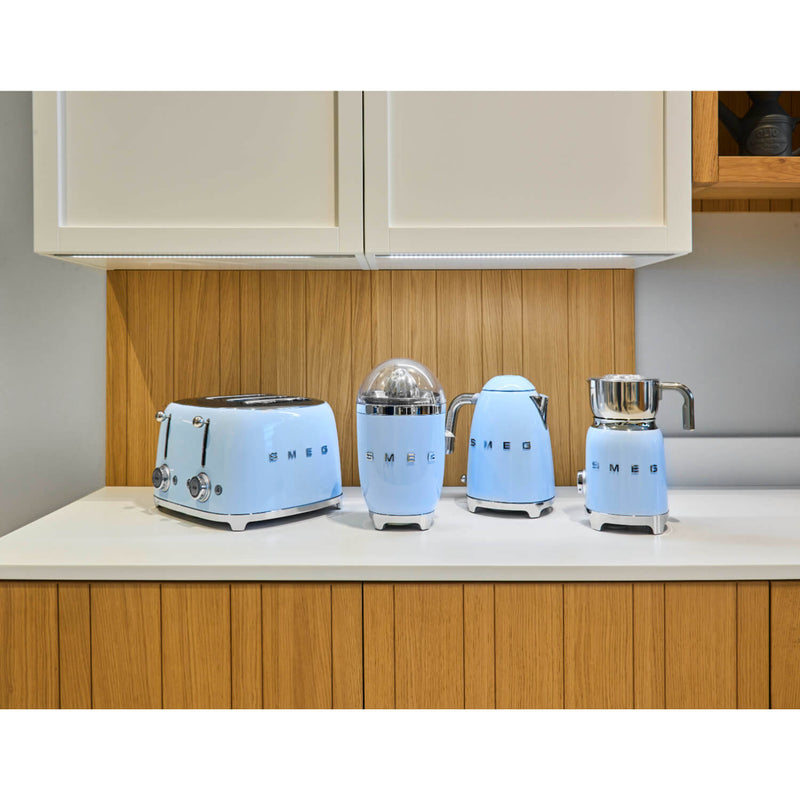 Smeg Mini Kettle & 2 Slice Toaster Set - Pastel Blue