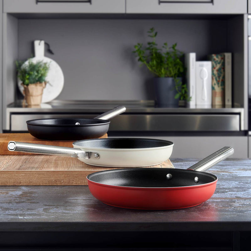 Smeg Cookware 2 Piece Non-Stick Frying Pan Set - Black