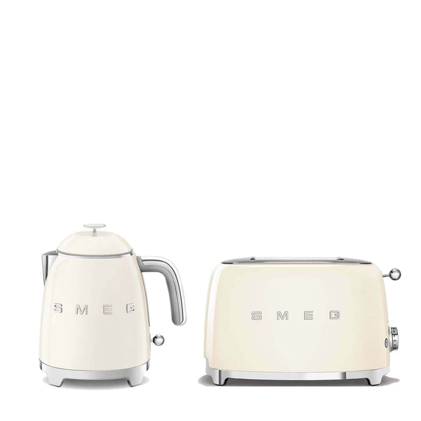 Smeg Mini Kettle & 2 Slice Toaster Set - Cream