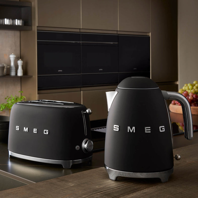 Smeg 50's Style Retro TSF01 2 Slice Toaster - Matte Black