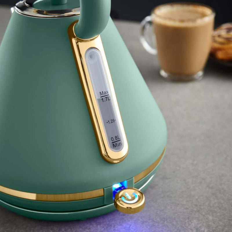 Tower Cavaletto Pyramid Kettle & 4 Slice Toaster Set - Green