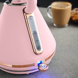 Tower Cavaletto Pyramid Kettle & 4 Slice Toaster Set - Pink & Rose Gold