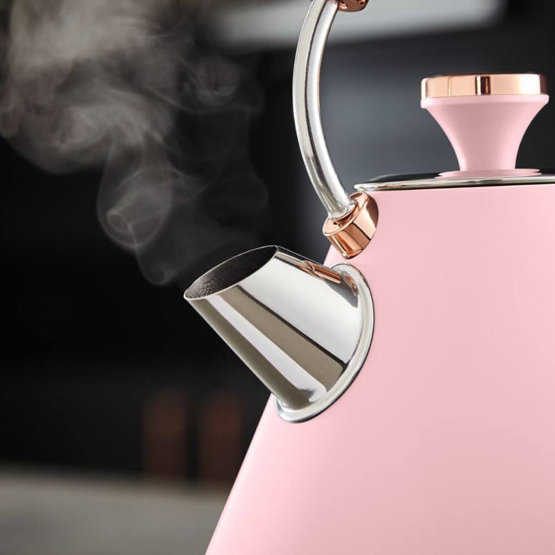 Tower Cavaletto Pyramid Kettle & 2 Slice Toaster Set - Pink & Rose Gold