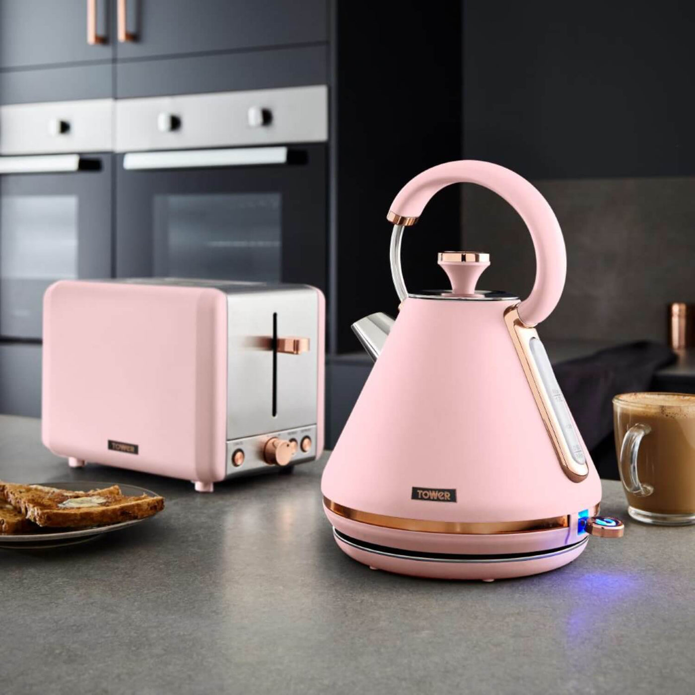 Pink microwave kettle and toaster 2025