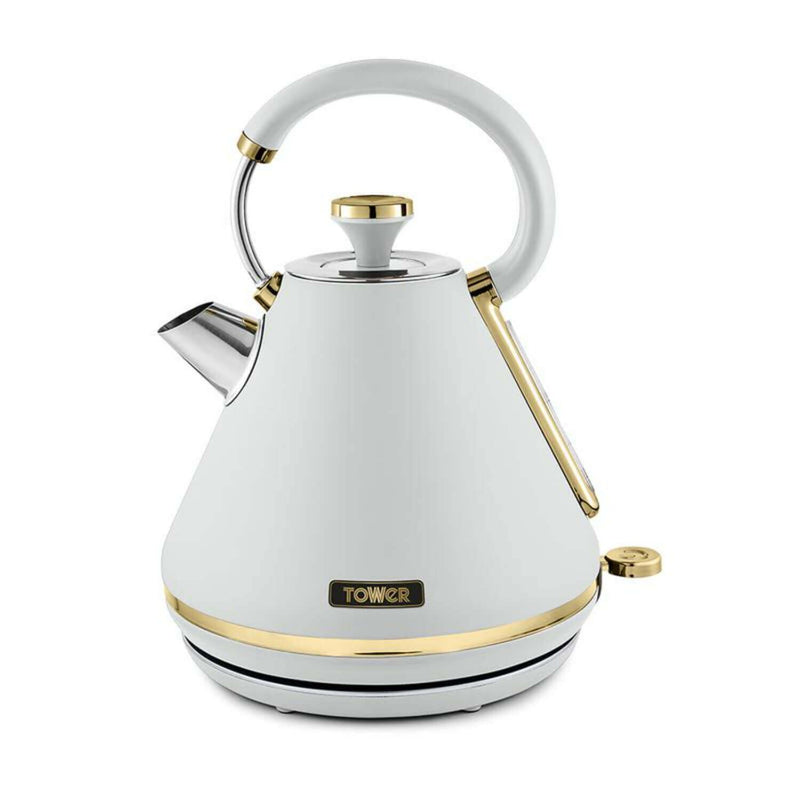 Tower Cavaletto Pyramid Kettle & 4 Slice Toaster Set - White