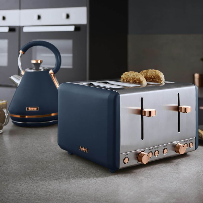 Buy Tower Cavaletto Kettle & 4 Slice Toaster Set Midnight Blue