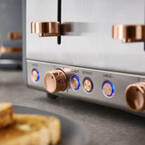 Tower Cavaletto Pyramid Kettle & 4 Slice Toaster Set - Grey & Rose Gold