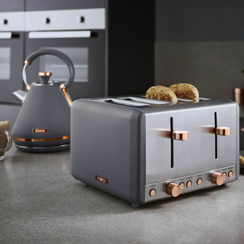 Grey and copper hotsell kettle and toaster