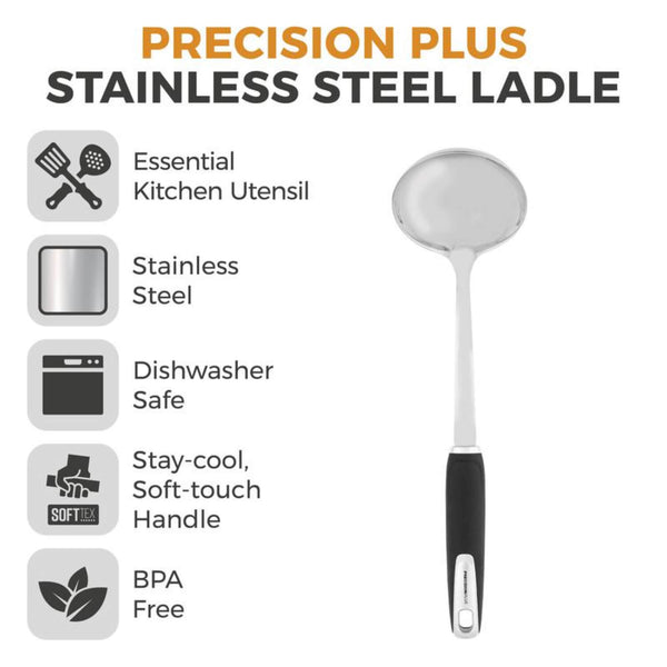 Tower Precision Plus Stainless Steel Ladle - Black