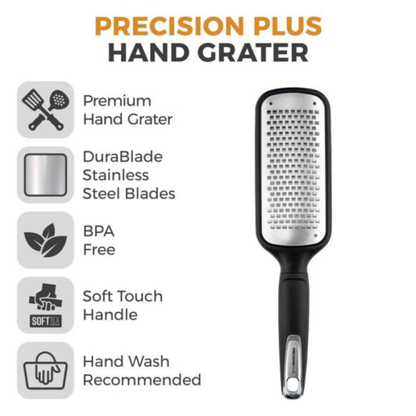 Tower Precision Plus Stainless Steel Hand Grater - Black
