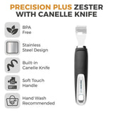 Tower Precision Plus Stainless Steel Zester - Black