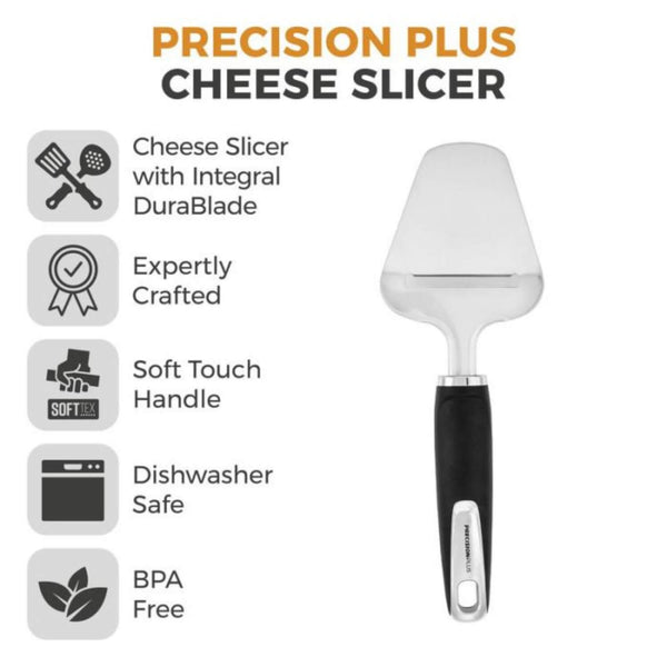 Tower Precision Plus Stainless Steel Cheese Slicer - Black