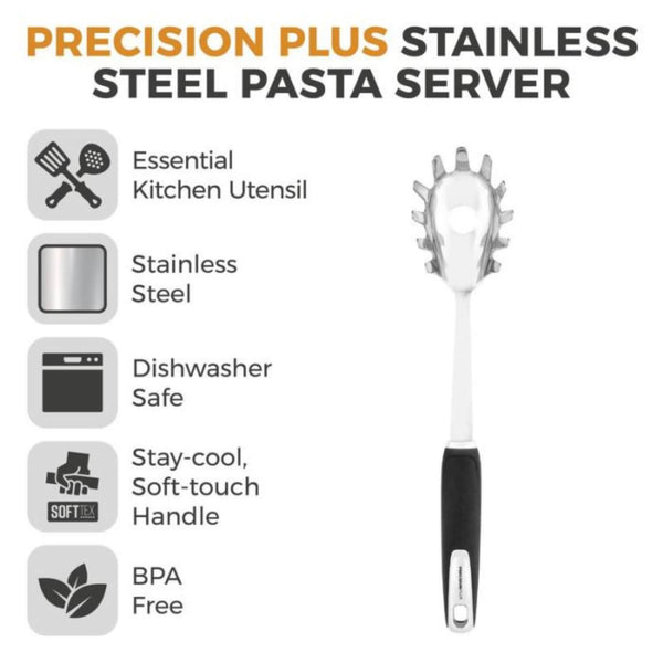 Tower Precision Plus Stainless Steel Spaghetti / Pasta Server - Black