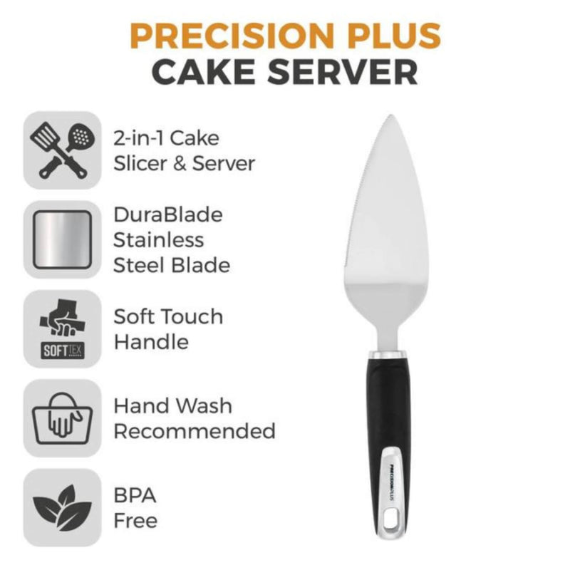 Tower Precision Plus Stainless Steel Cake Server - Black