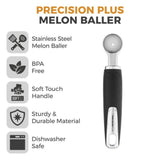 Tower Precision Plus Stainless Steel Melon Baller - Black
