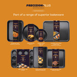 Tower Precision Plus Carbon Steel 27cm x 20cm x 3cm Rectangular Non-Stick Brownie Pan - Black