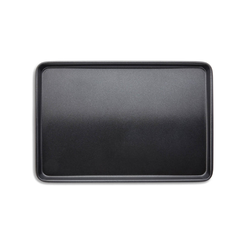 Tower Precision Plus Carbon Steel 35cm x 25cm x 2cm Rectangular Non-Stick Medium Baking Tray - Black