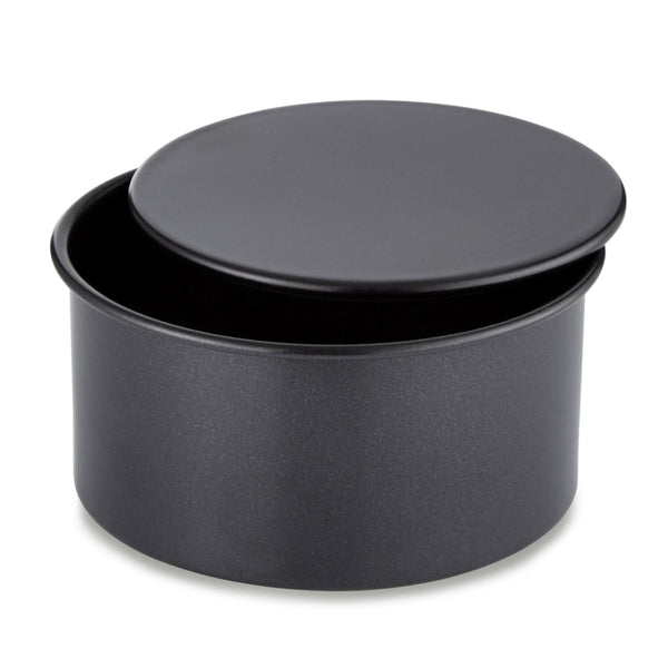 Tower Precision Plus Carbon Steel 15cm Round Non-Stick Loose Base Deep Cake Tin - Black