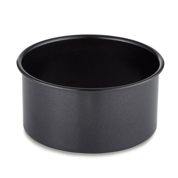 Tower Precision Plus Carbon Steel 15cm Round Non-Stick Loose Base Deep Cake Tin - Black