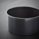 Tower Precision Plus Carbon Steel 18cm Round Non-Stick Loose Base Deep Cake Tin - Black