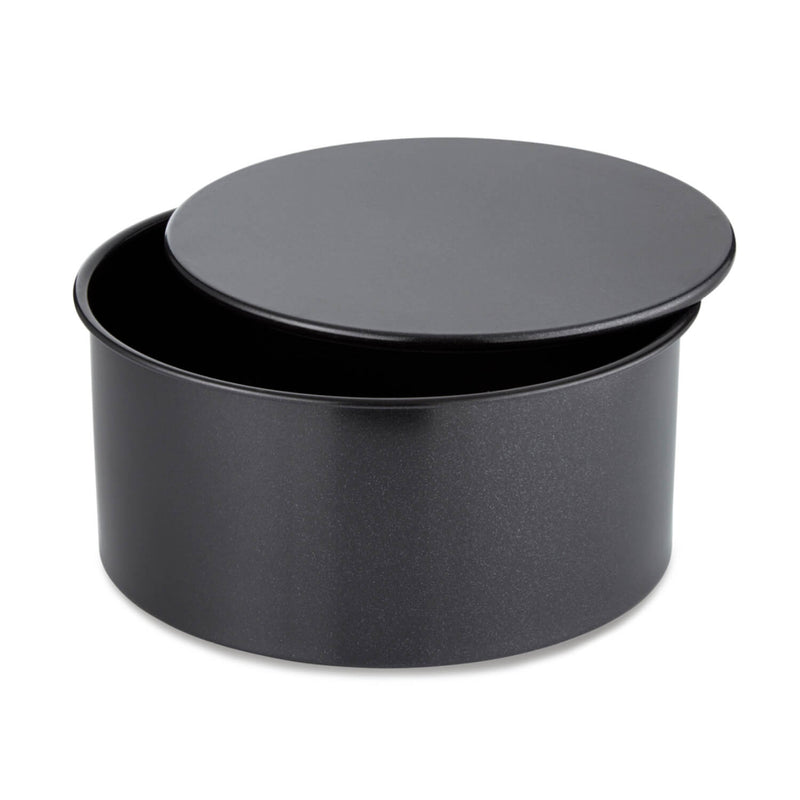 Tower Precision Plus Carbon Steel 20cm Round Non-Stick Loose Base Deep Cake Tin - Black