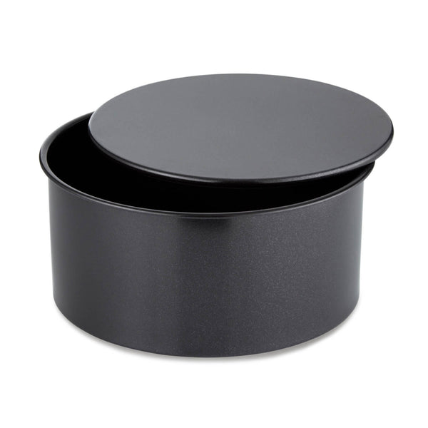 Tower Precision Plus Carbon Steel 25cm Round Non-Stick Loose Base Deep Cake Tin - Black