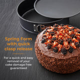 Tower Precision Plus Carbon Steel 15cm Round Non-Stick Spring Form Loose Base Cake Tin - Black