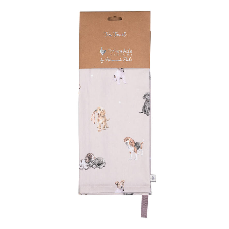 Wrendale Designs by Hannah Dale 100% Cotton Tea Towel - A Dogs Life
