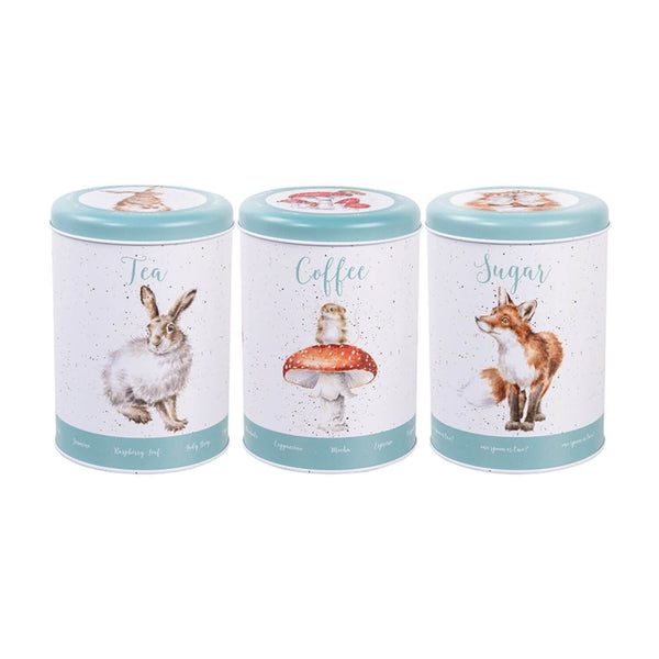 Wrendale Designs by Hannah Dale 3 Piece Tin Canister Set - The Country Set