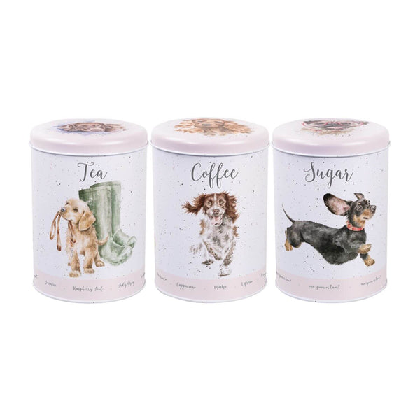 Wrendale Designs by Hannah Dale 3 Piece Tin Canister Set - A Dogs Life