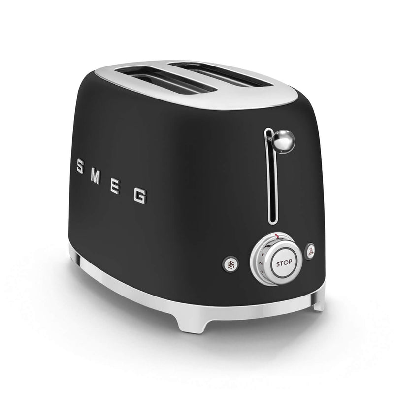 Smeg Jug Kettle & 2 Slice Toaster Set - Matte Black