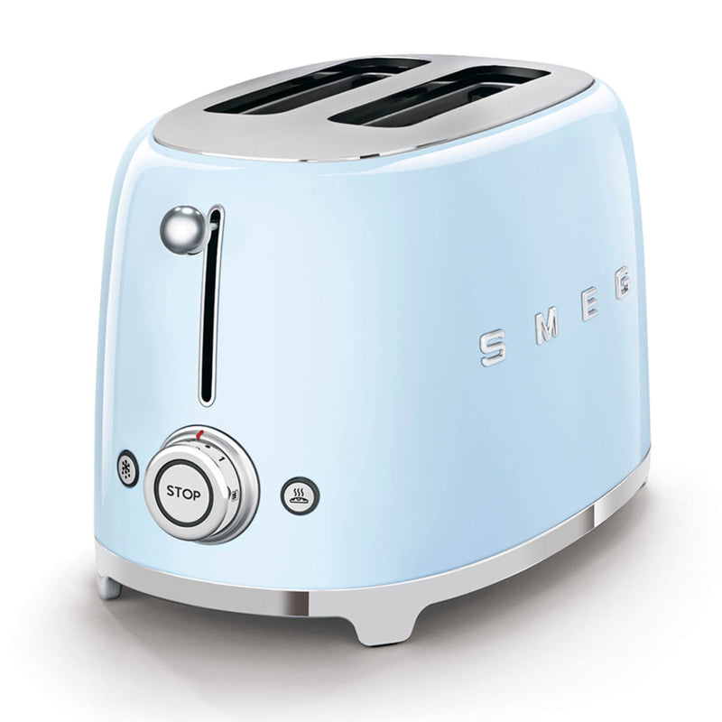 Smeg Jug Kettle & 2 Slice Toaster Set - Pastel Blue