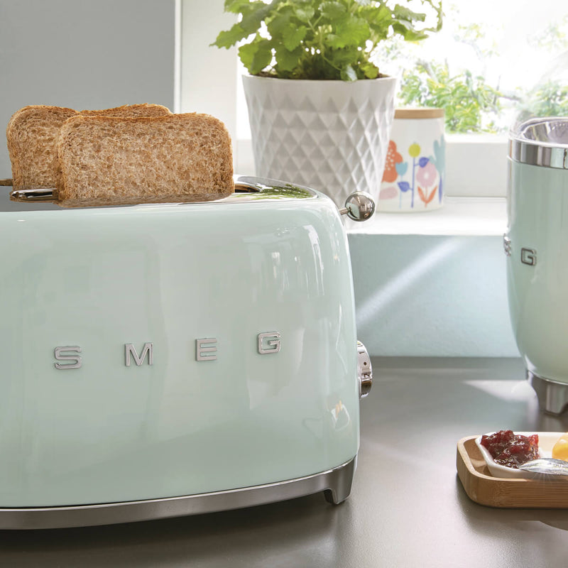 Smeg 50's Style Retro TSF01 2 Slice Toaster - Pastel Green
