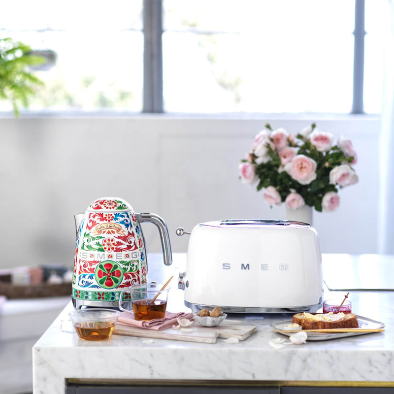Smeg 50's Style Retro TSF01 2 Slice Toaster - White