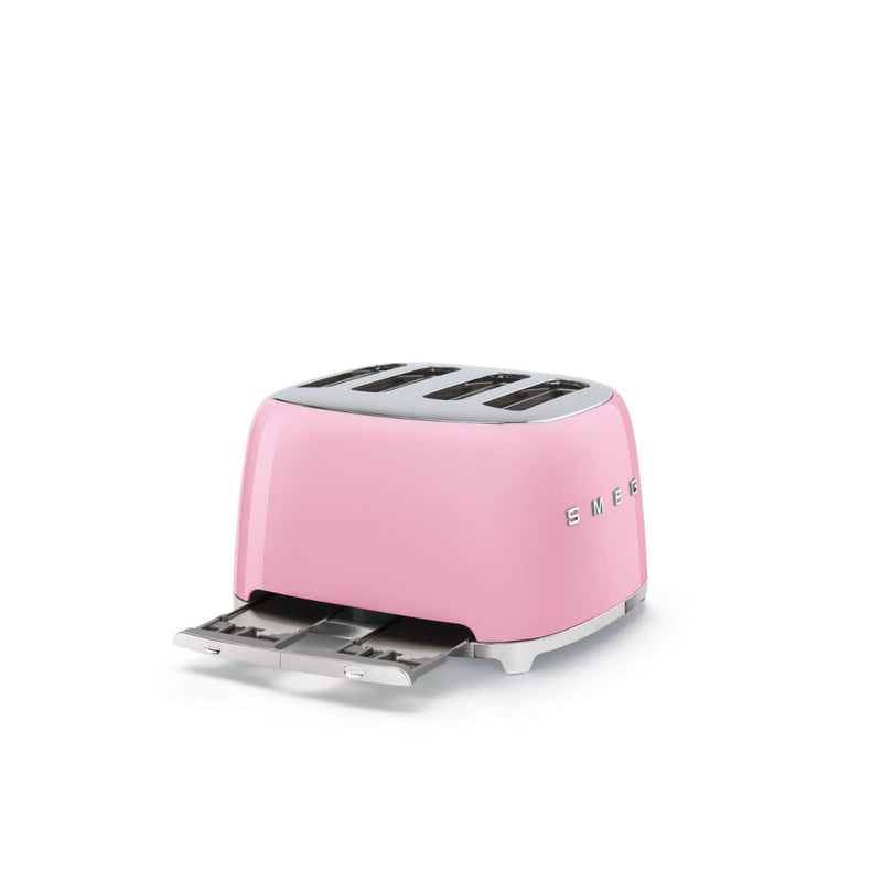 Smeg 50's Style Retro TSF03 4 Slice Toaster - Pink