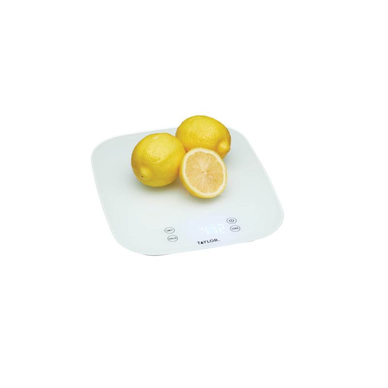 Taylor Pro Waterproof Digital 14kg Kitchen Scale - White
