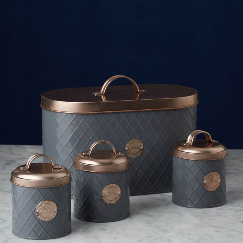 Typhoon Henrik Pasta Storage Canister - Graphite & Copper