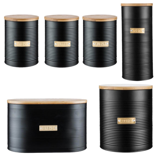 Typhoon Living 6 Piece Kitchen Storage Set - Otto Black