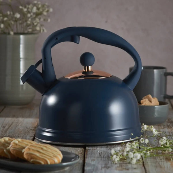 Typhoon Living 1.8 Litre Stove Top Whistling Kettle - Otto Navy
