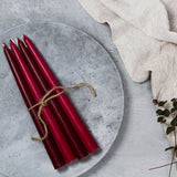 Wax Lyrical Unfragranced 25cm Tapered Dinner Candle - Ruby Rouge