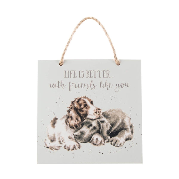 Wrendale Designs Wooden Plaque - Life Is Better With Friends Like you